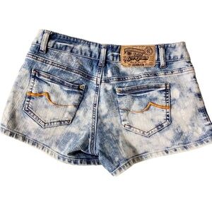 Vintage Style Acid Wash Jean Shorts, Size S